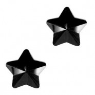 Abalorio cristal facetado 14mm fashion Estrella - Opaque black